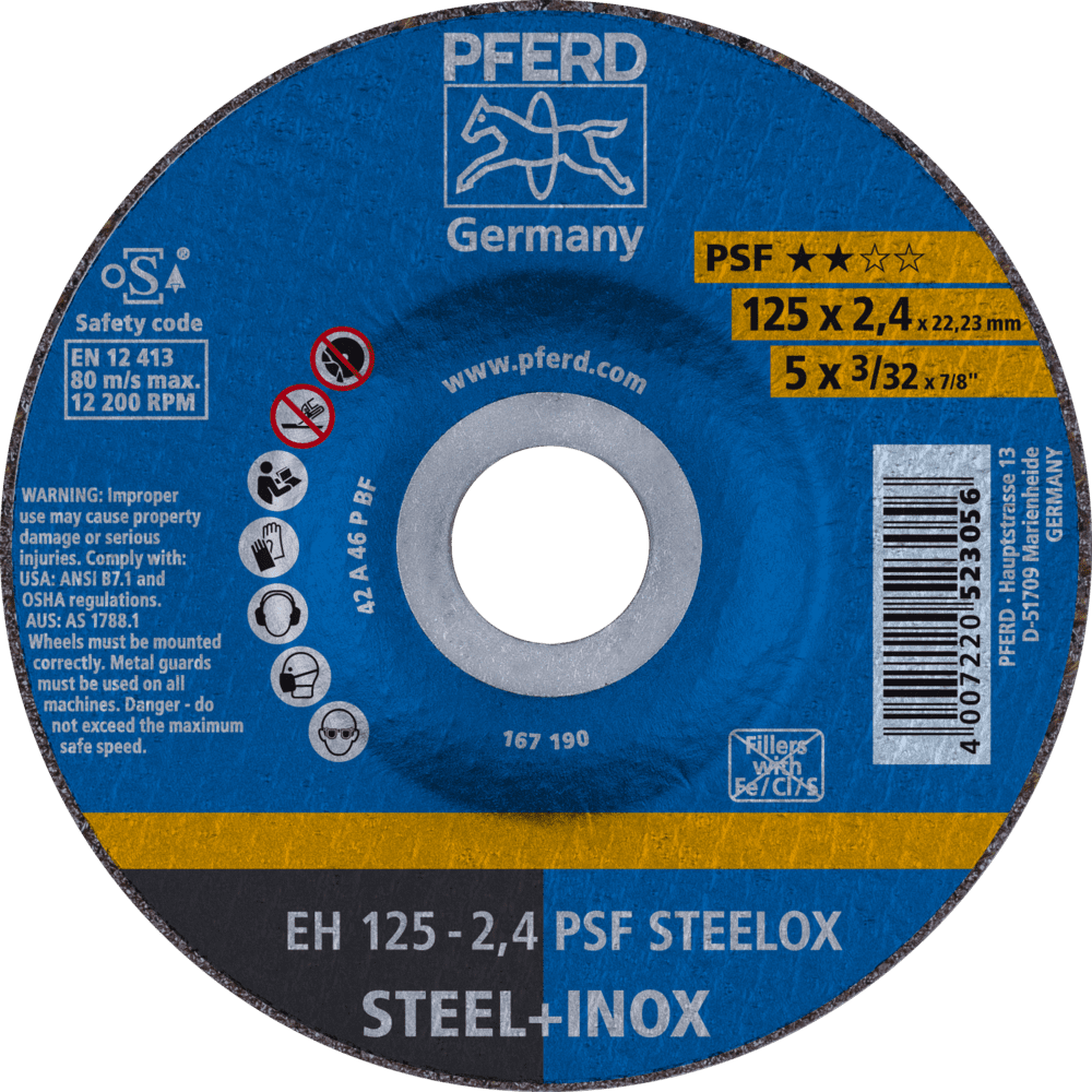 TRENNSCHEIBE EH 125-2,4 PSF STEELOX (10) 4007220229804