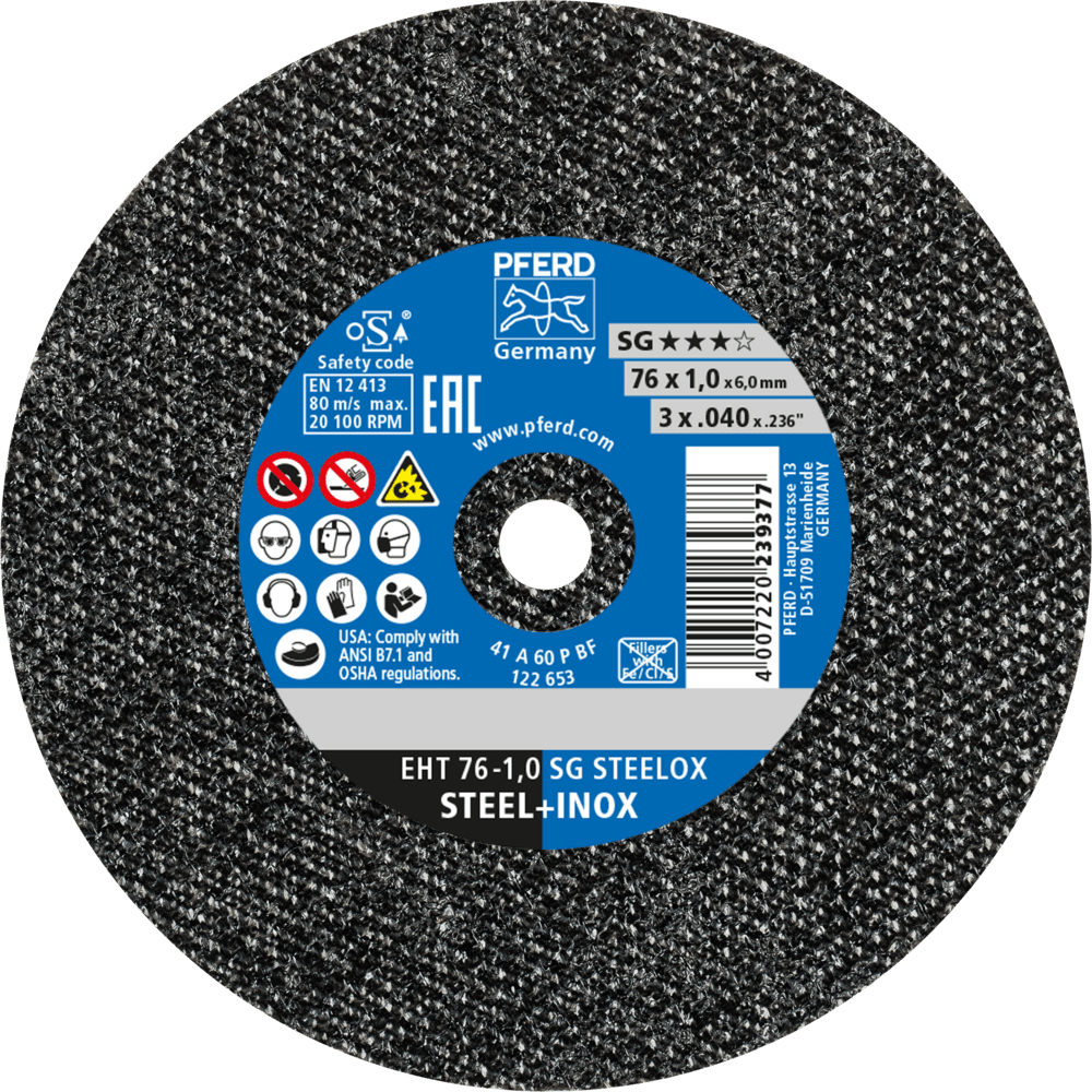 TRENNSCHEIBE EHT 76-1,0 SG STEELOX/6 4007220165812