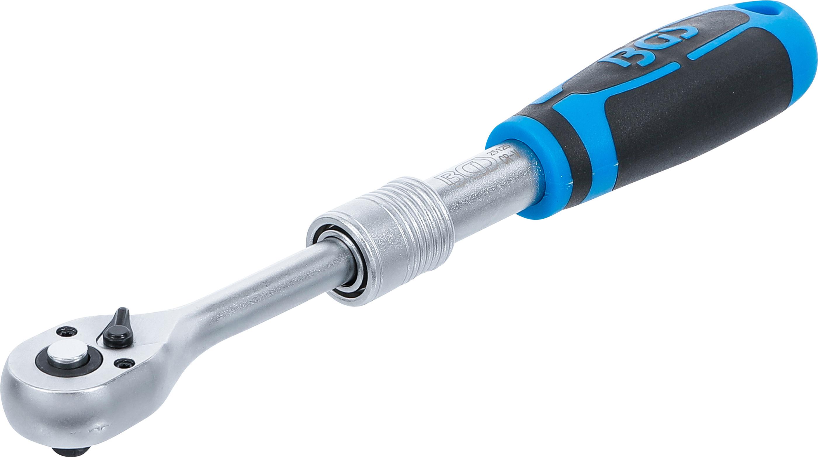 Umschaltknarre, ausziehbar | Abtrieb Außenvierkant 6,3 mm (1/4") | 190 - 225 mm BGS25120