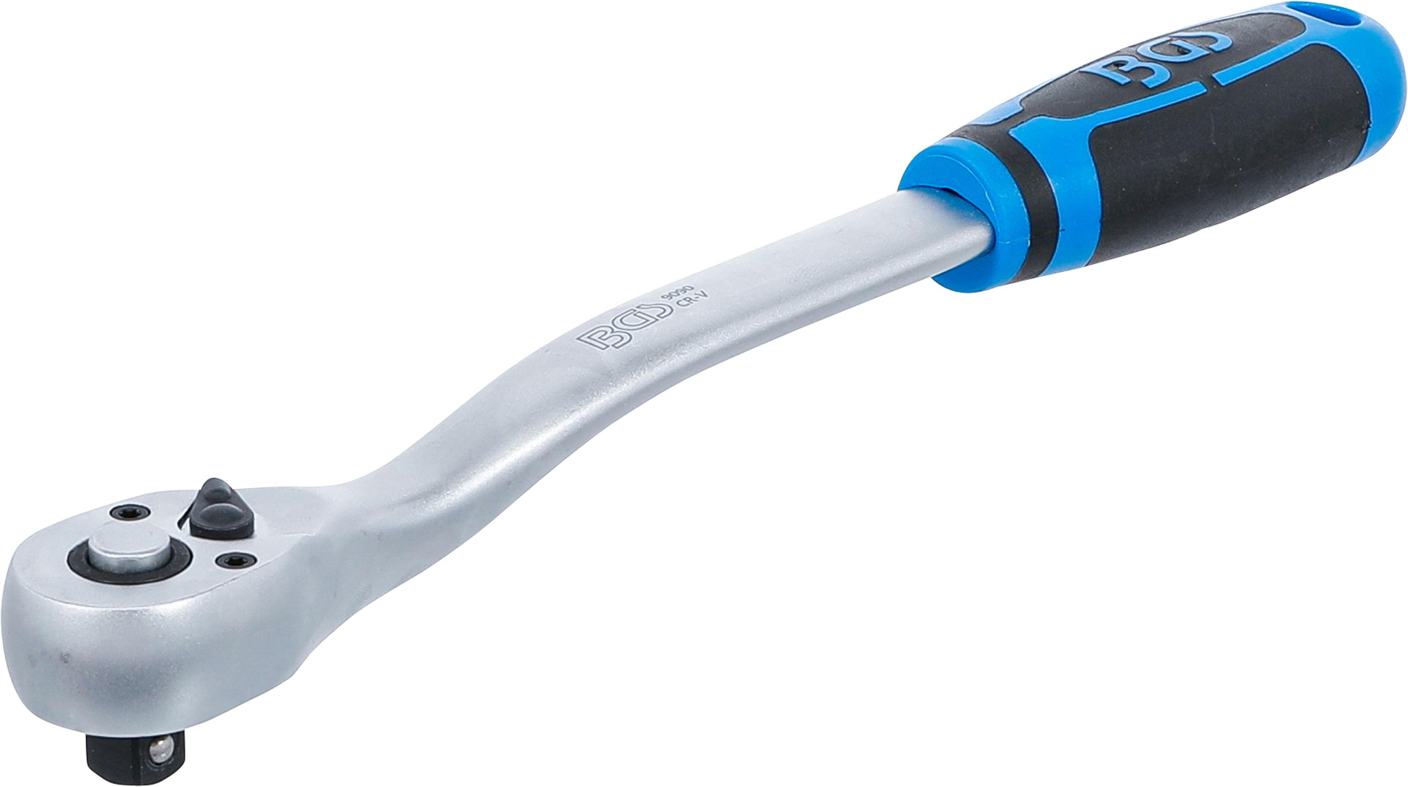 Umschaltknarre | extra lang | Abtrieb Außenvierkant 10 mm (3/8") | 254 mm BGS9090