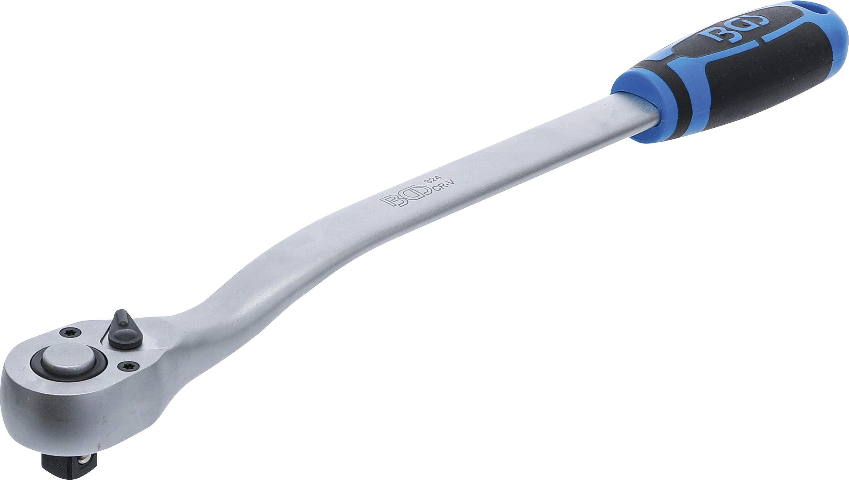 Umschaltknarre | extra lang | Abtrieb Außenvierkant 12,5 mm (1/2") | 380 mm BGS324