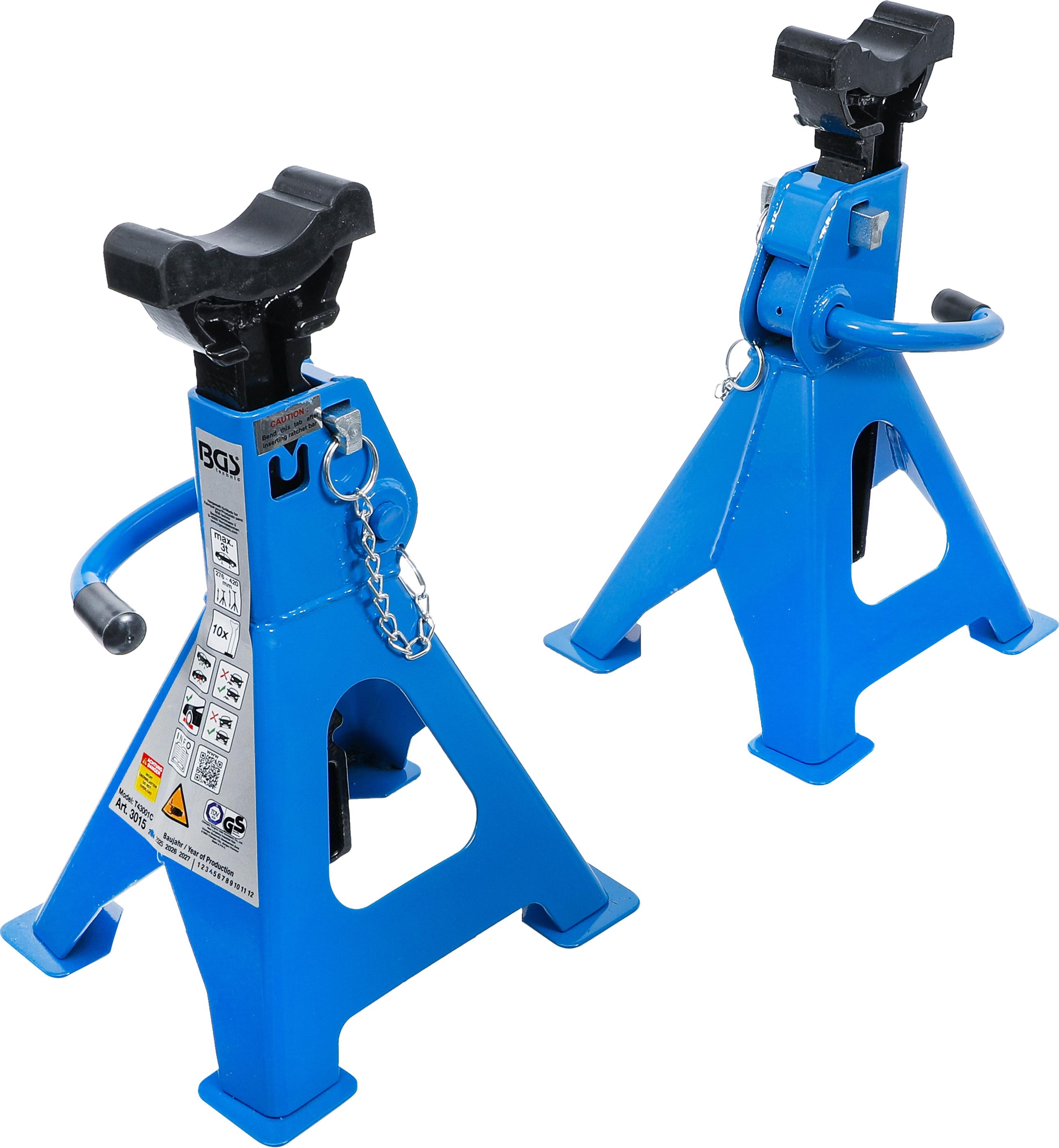 Unterstellböcke | Traglast 3000 kg / Paar | Hub 276 - 420 mm | 1 Paar BGS3015