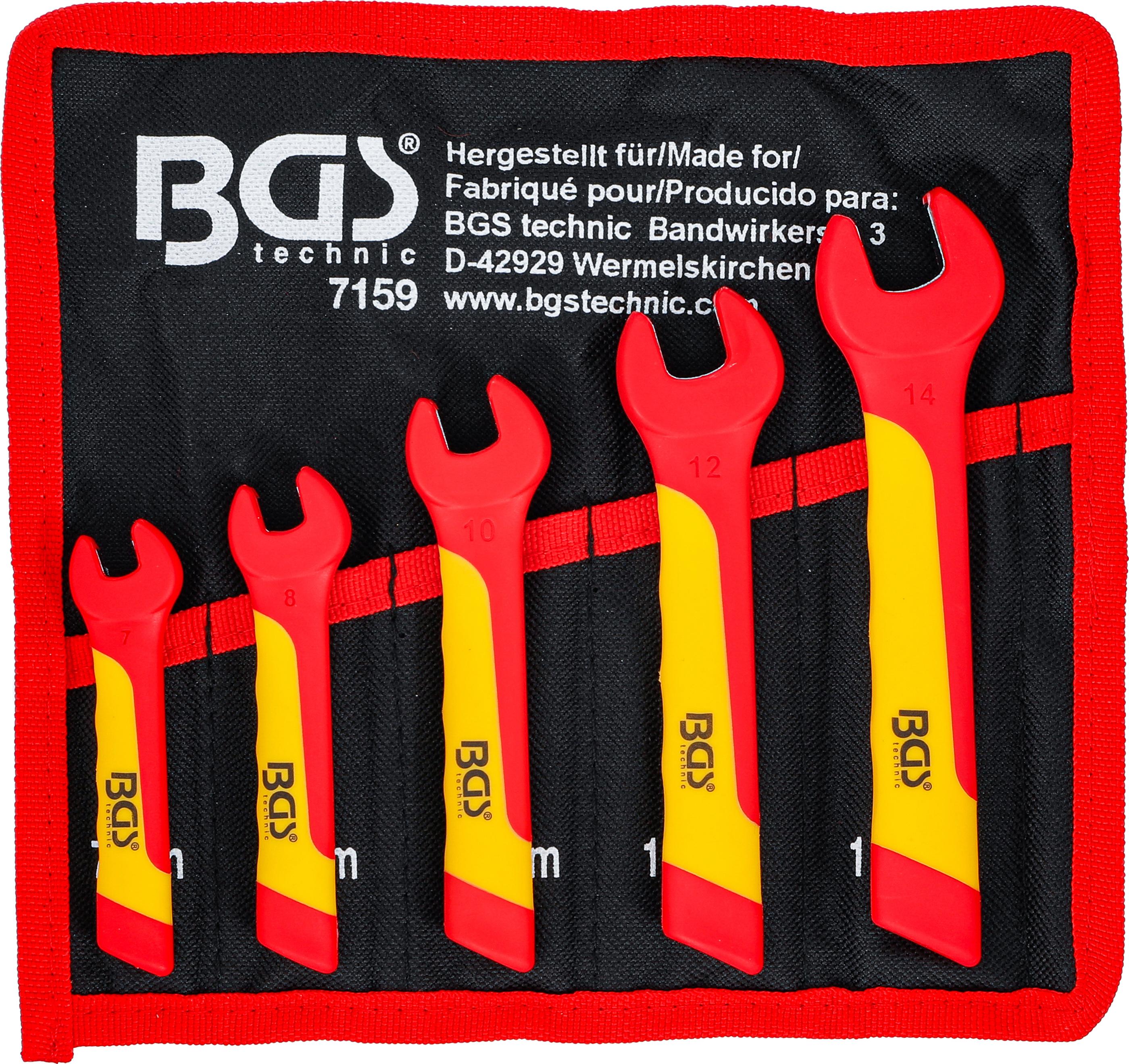 VDE-Einmaulschlüssel-Satz | SW 7 - 14 mm | 5-tlg. BGS7159