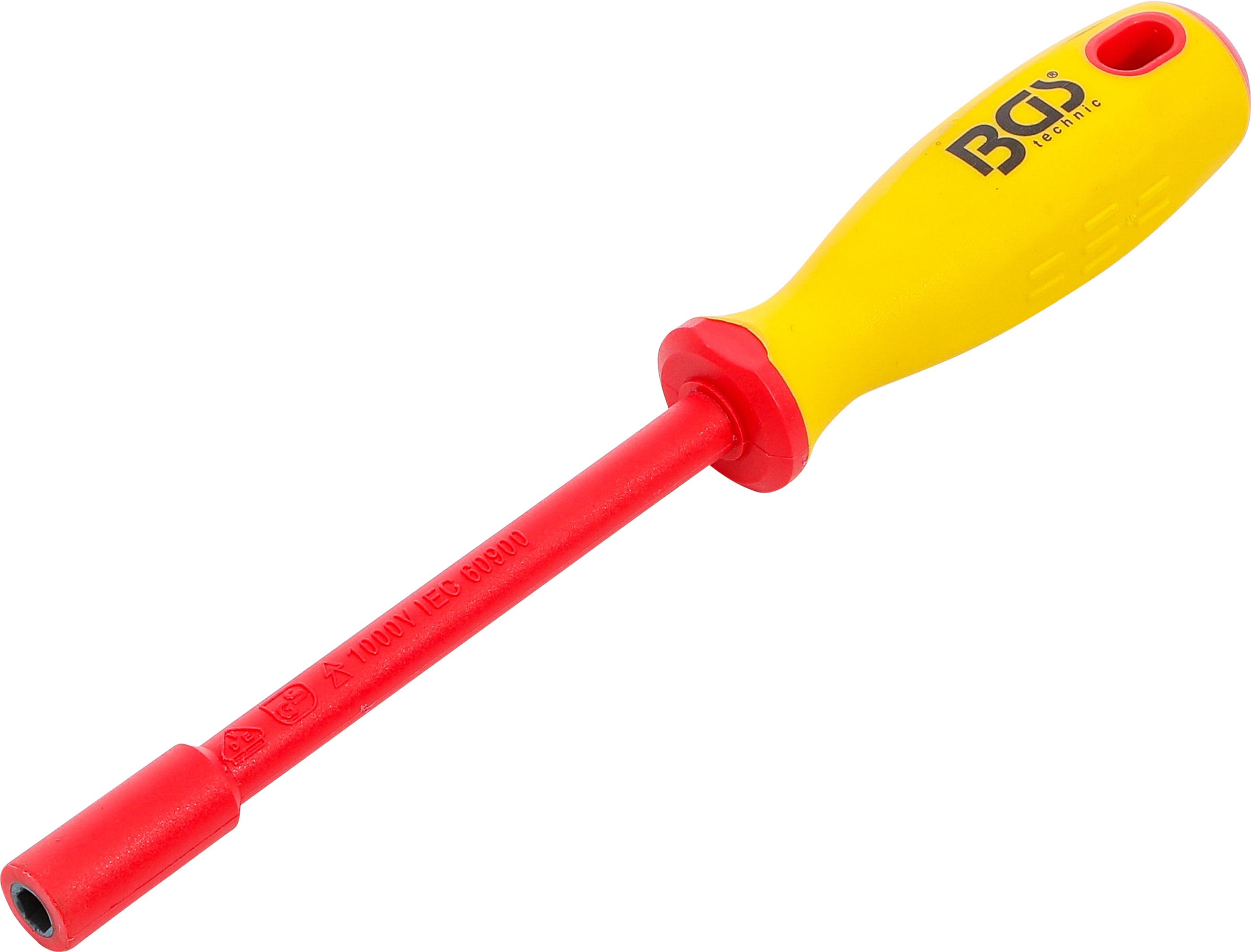 VDE-Steckschlüssel-Schraubendreher | Sechskant | SW 6 mm | Klingenlänge 125 mm BGS71086