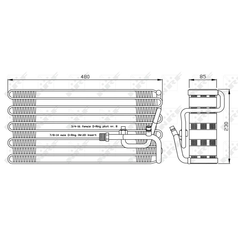 Verdampfer passend für VOLVO WHEELLOADER D-SERIES 03- - NRF 36149