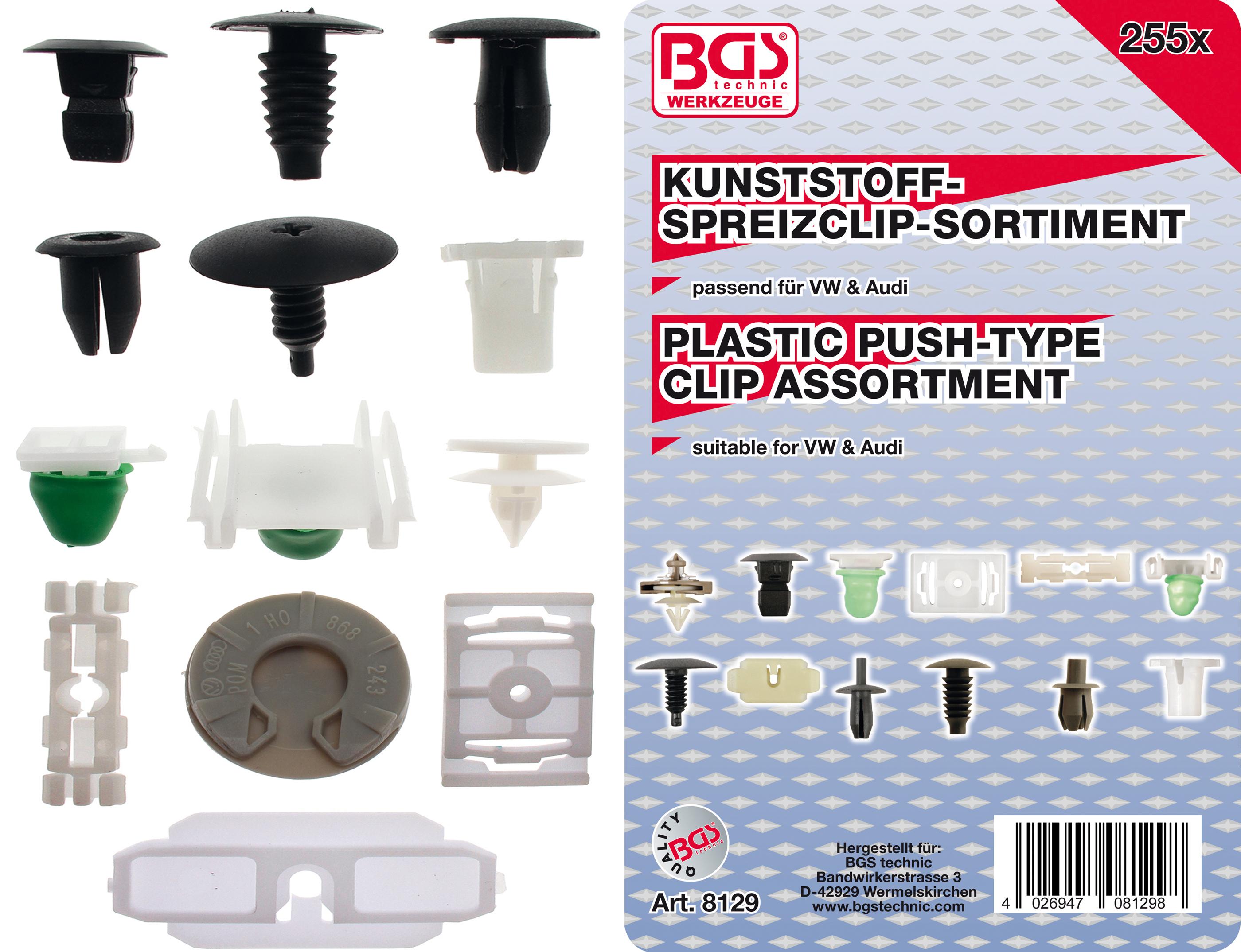 Verkleidungs-Clip-Sortiment für VW Fahrzeuge | 255-tlg. BGS8129