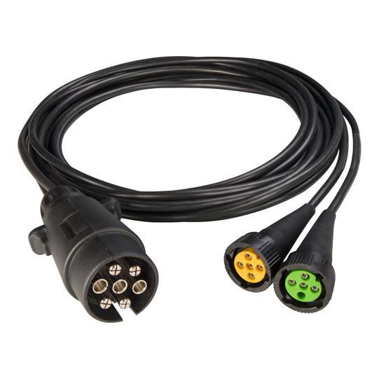 Versorgungskabel, 7-pol. Stecker, 2 x 5-pol. Bajonett, 8000 mm 127551591 Suer