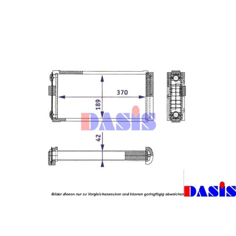 Wärmetauscher, Innenraumheizung, AKS DASIS 139810N