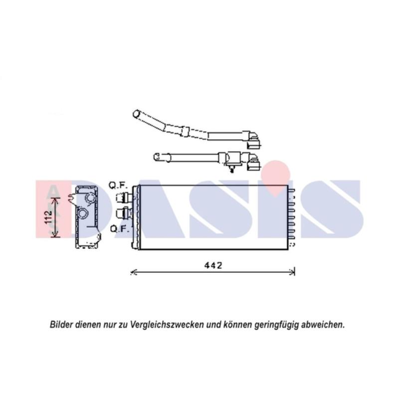 Wärmetauscher, Innenraumheizung, AKS DASIS 409011N