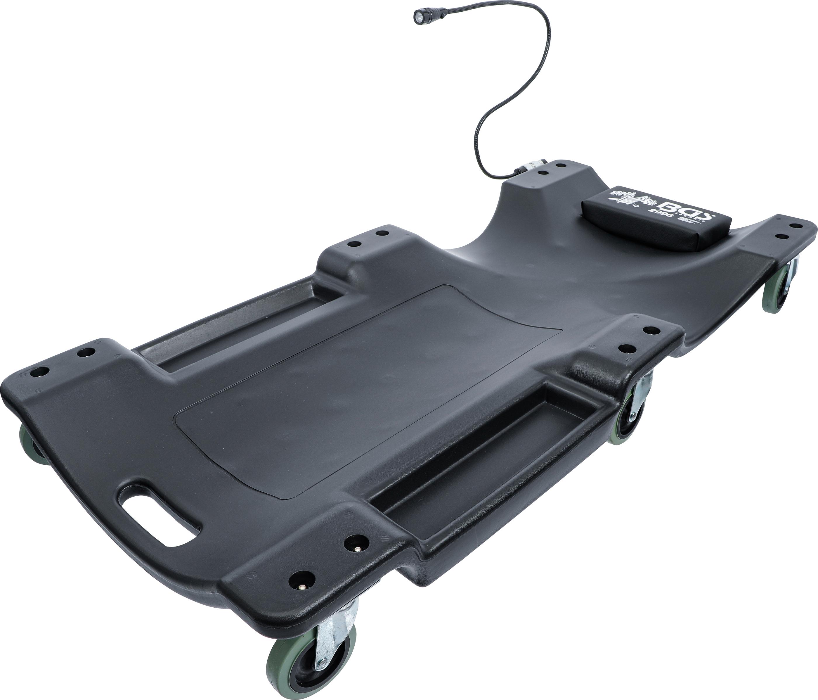 Werkstatt-Rollbrett | mit Arbeitslampe | 1030 x 500 mm BGS2996