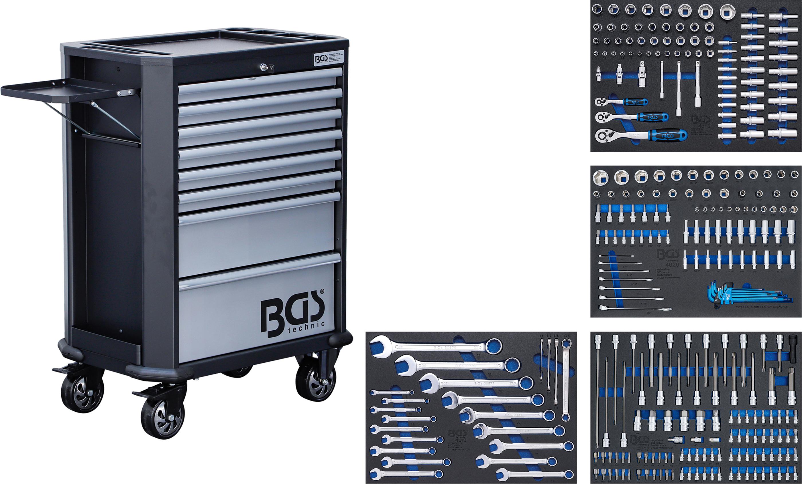 Werkstattwagen | 8 Schubladen | mit 296 Werkzeugen BGS5051