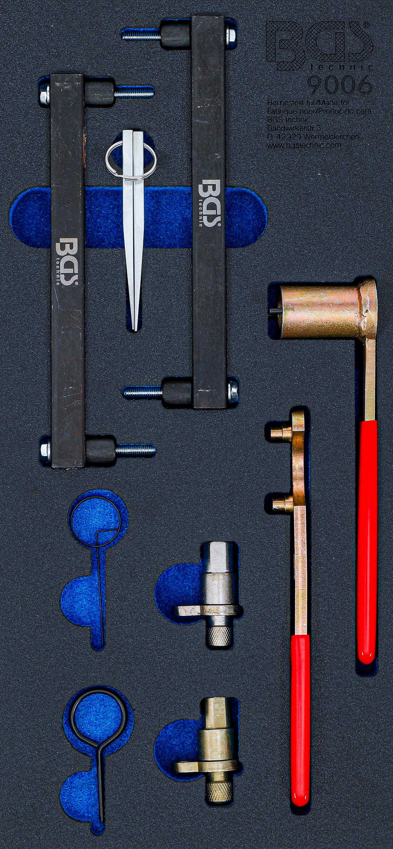 Werkstattwageneinlage 1/3: Motor-Einstellwerkzeug-Satz | für Land Rover, Jaguar V8 BGS9006