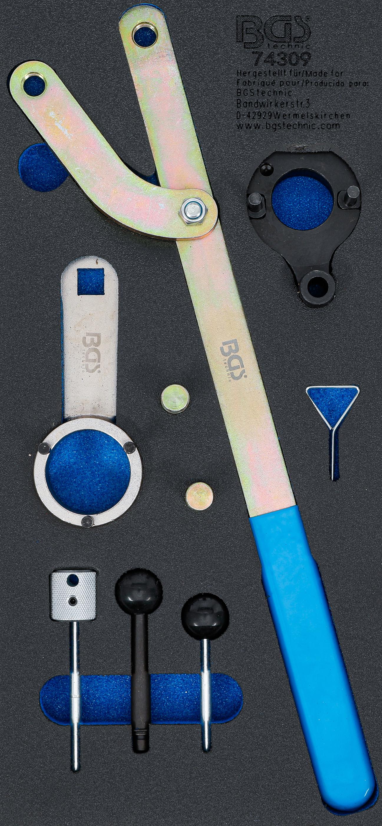 Werkstattwageneinlage 1/3: Motor-Einstellwerkzeug-Satz | für VAG 2.0 TDI Common Rail BGS74309