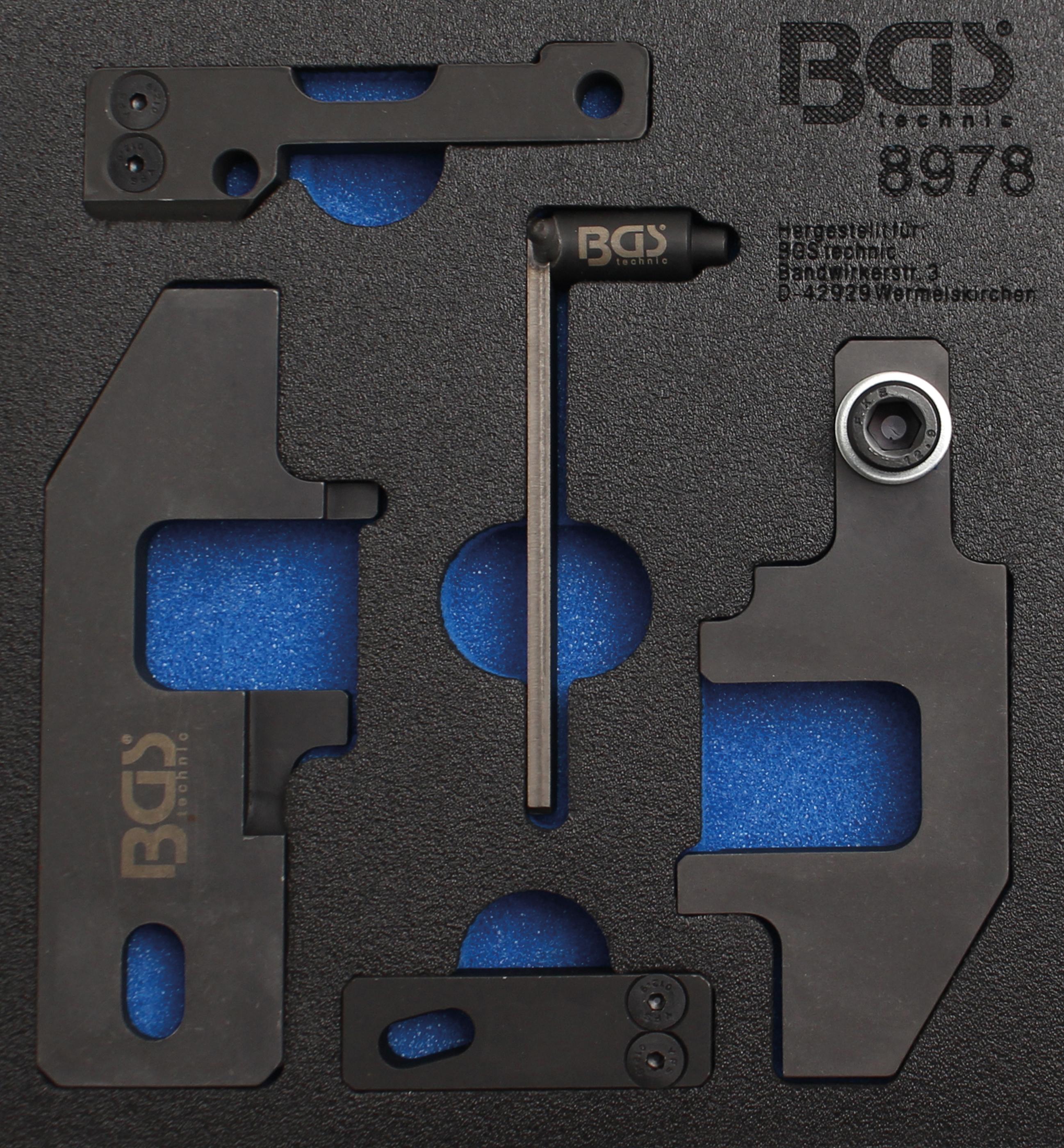 Werkstattwageneinlage 1/6: Motor-Einstellwerkzeug-Satz | für PSA, Toyota 1.0, 1.2 VTi BGS8978