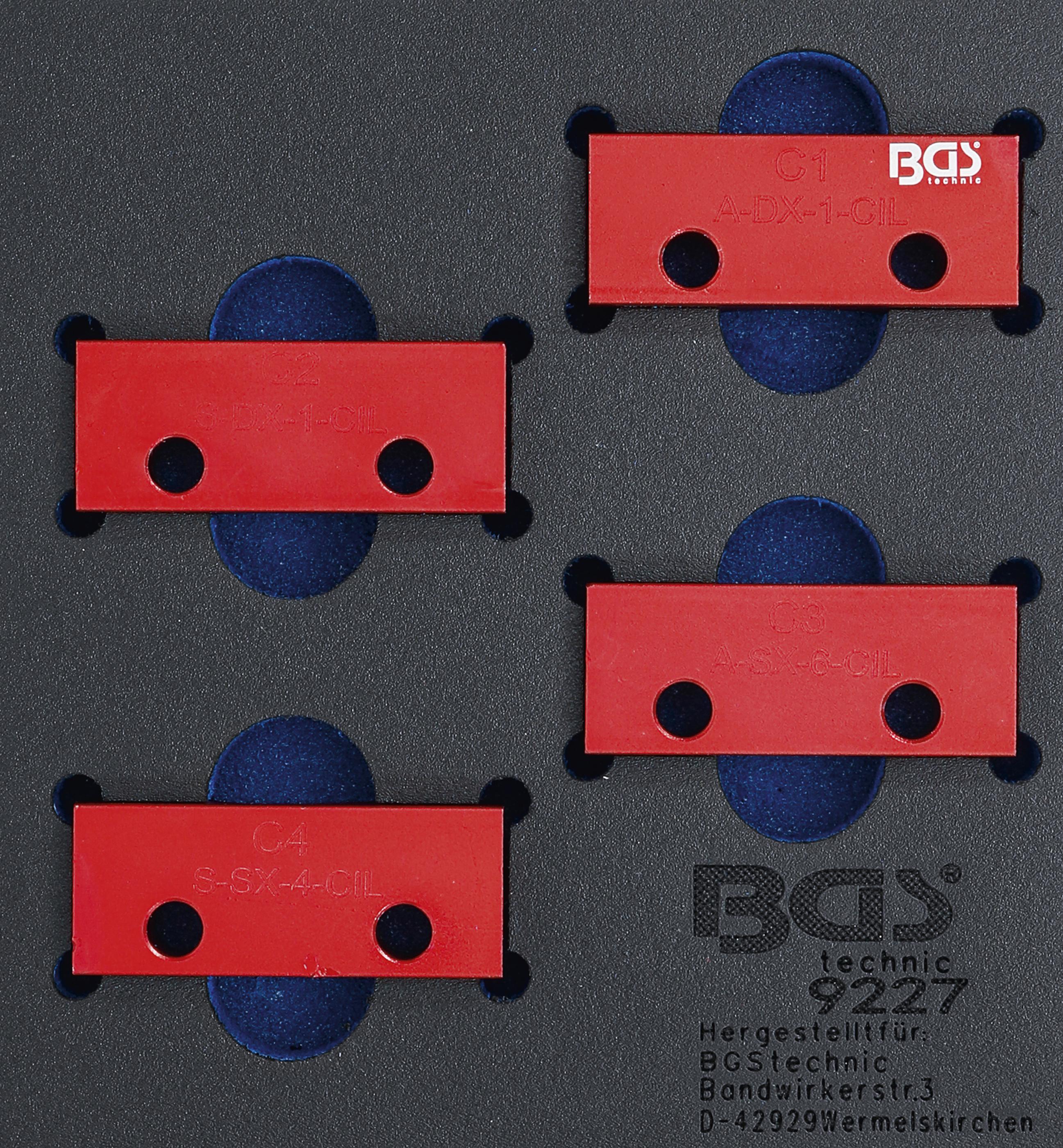 Werkstattwageneinlage 1/6: Nockenwellen-Arretierwerkzeug-Satz | für Alfa Romeo / Lancia 3.0l V6 24V BGS9227
