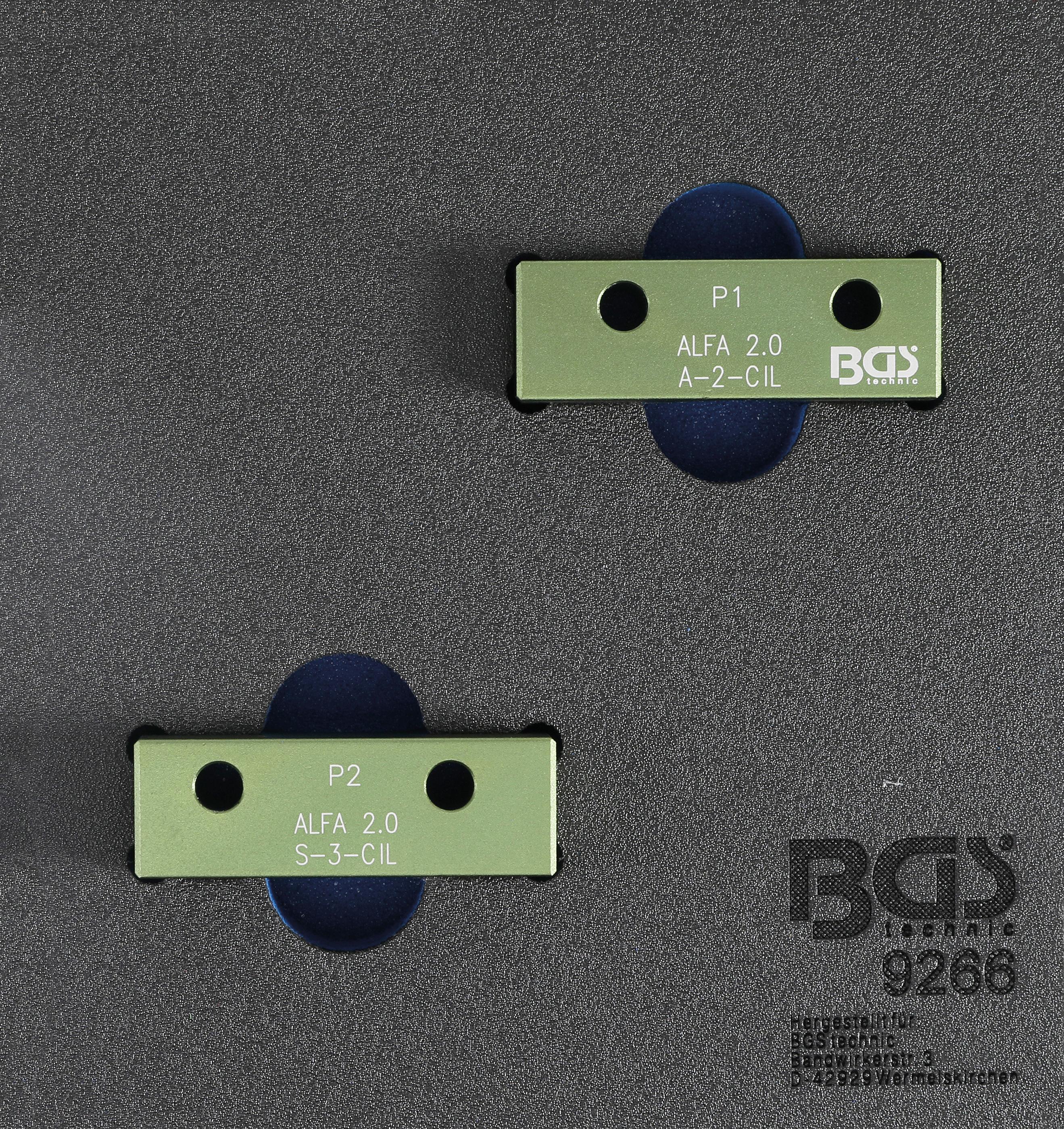 Werkstattwageneinlage 1/6: Nockenwellen-Arretierwerkzeug-Satz | für Alfa Romeo 2.0l 16V JTS BGS9266