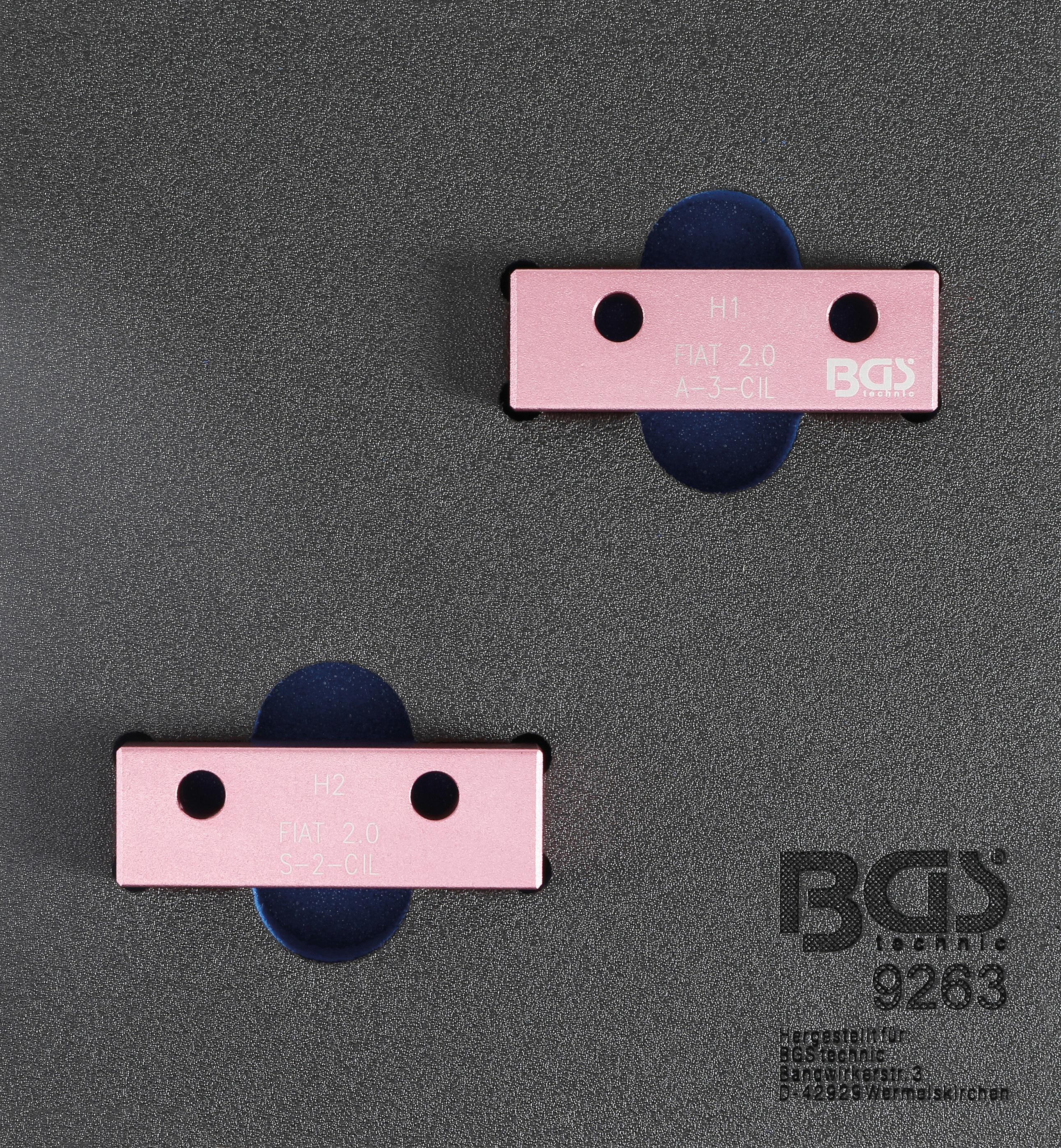 Werkstattwageneinlage 1/6: Nockenwellen-Arretierwerkzeug-Satz | für Fiat 2.0l 20V BGS9263