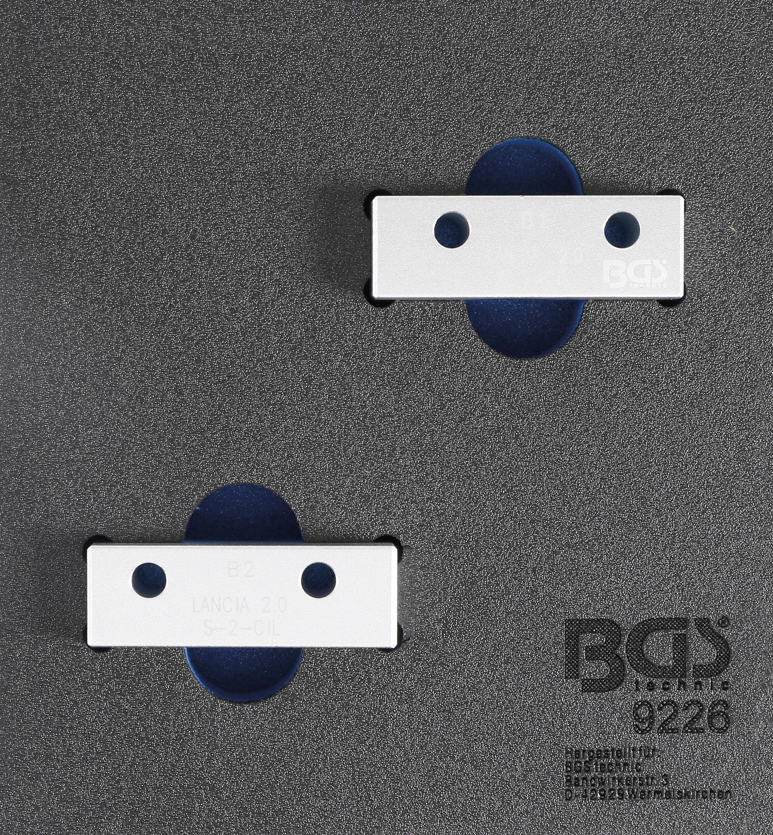 Werkstattwageneinlage 1/6: Nockenwellen-Arretierwerkzeug-Satz | für Lancia K 2.0l 20V BGS9226