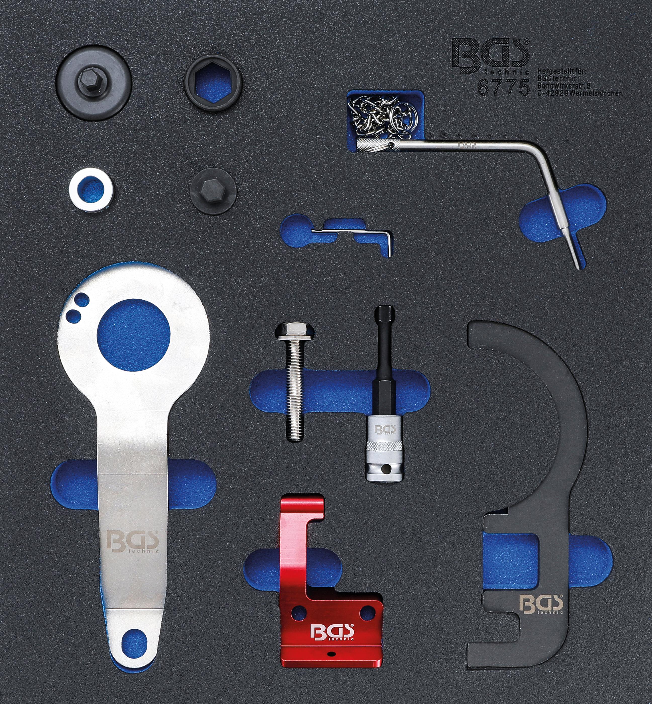 Werkstattwageneinlage 2/3: Motor-Einstell-Werkzeug-Satz | für BMW und MINI, 1.5 & 2.0L Diesel BGS6775