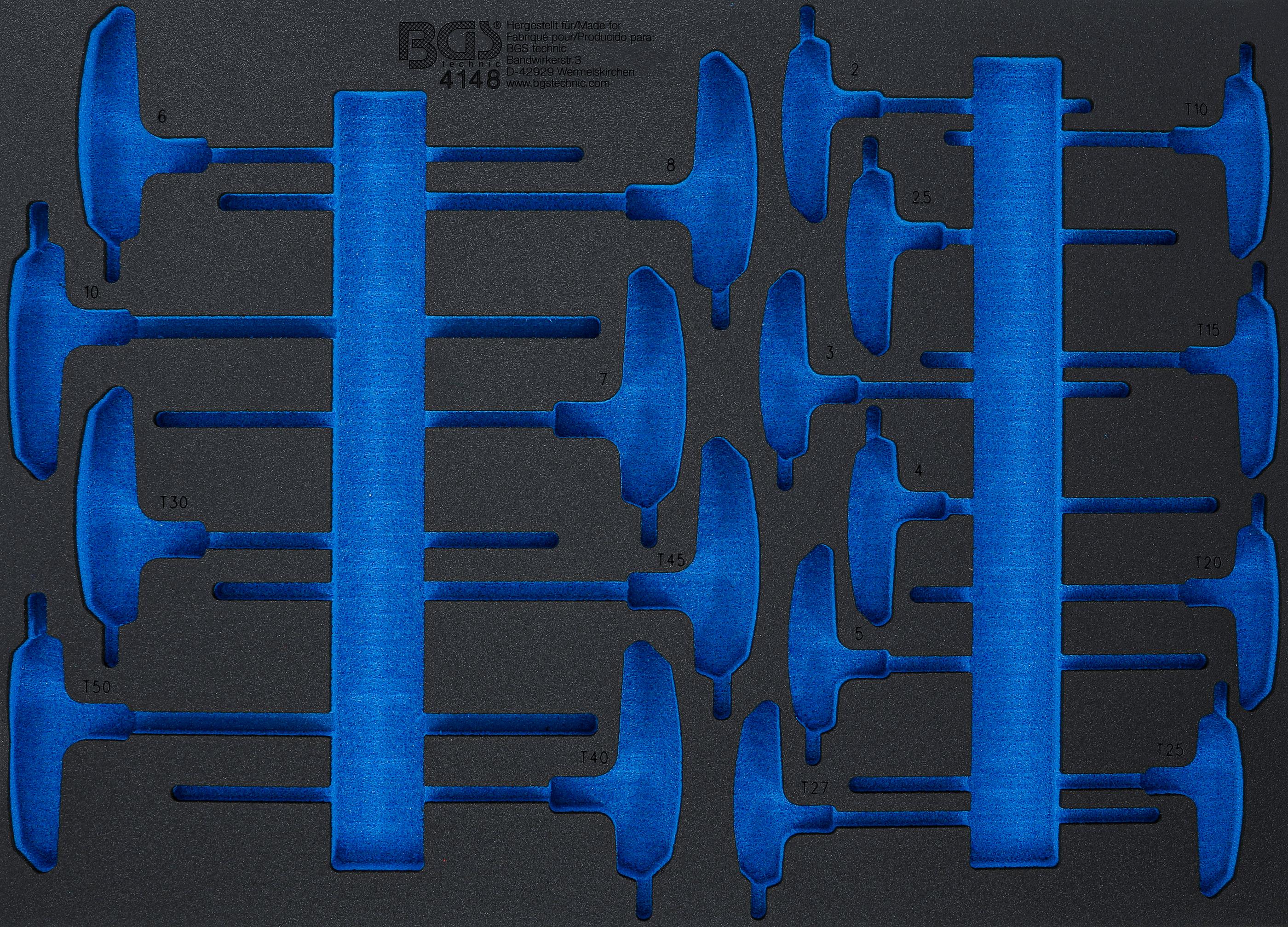 Werkstattwageneinlage 3/3 | leer | für Art. 4148 BGS4148-1