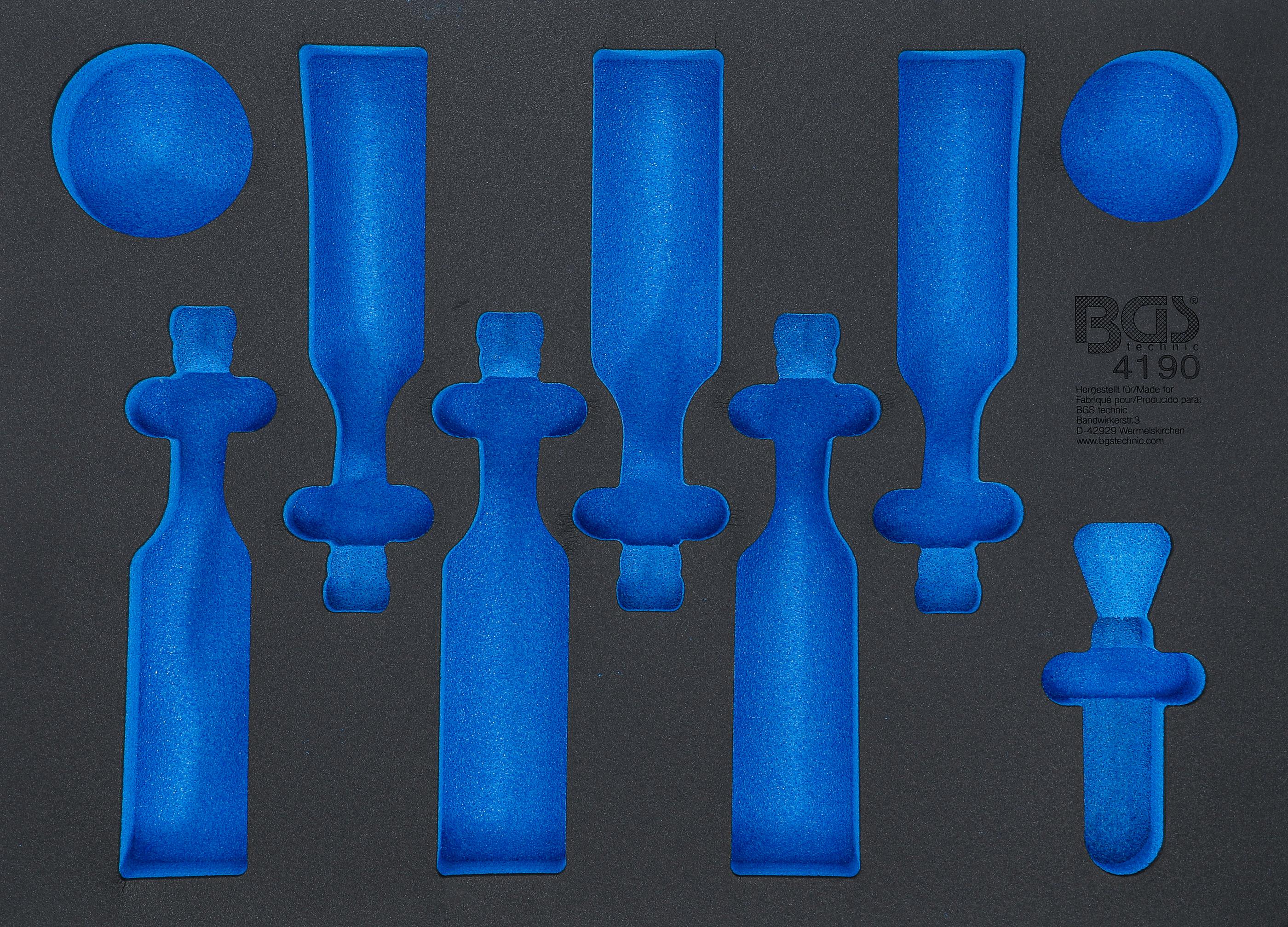 Werkstattwageneinlage 3/3 | leer | für Bier, Chips, Erdnüsse und Flaschenöffner BGS4190-1