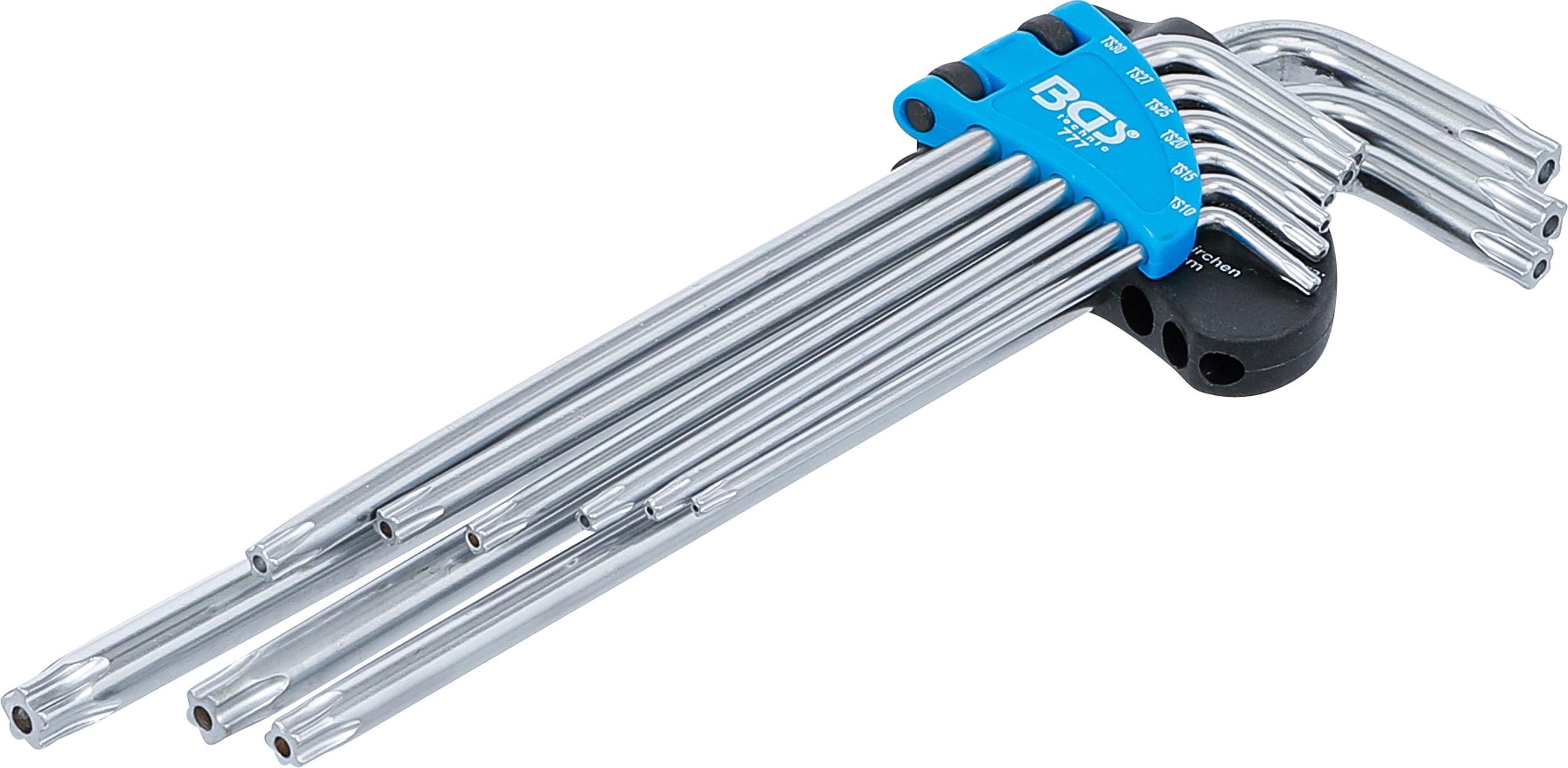 Winkelschlüssel-Satz | extra lang | TS-Profil (für Torx Plus) TS10 - TS50 | 9-tlg. BGS777