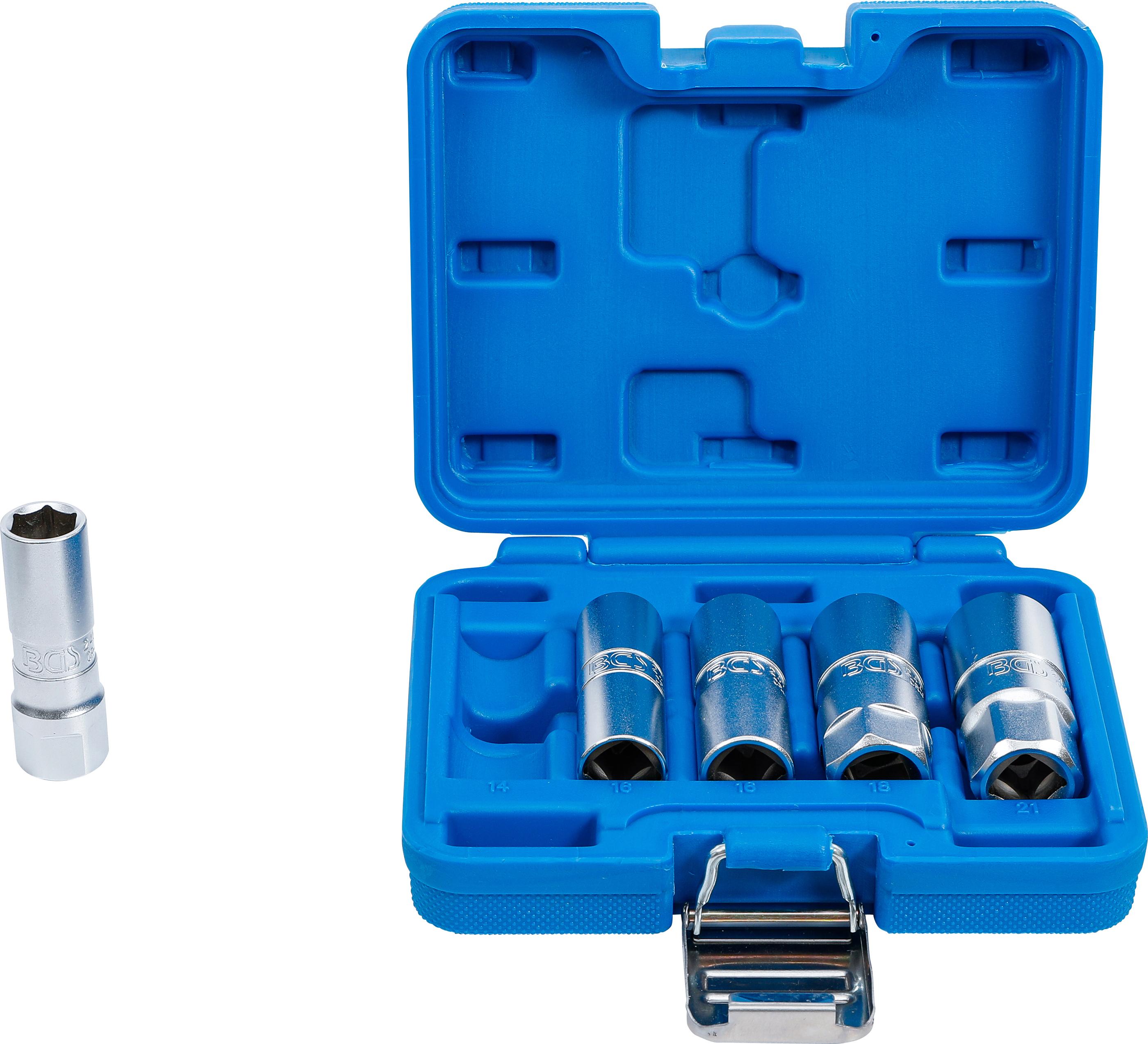 Zündkerzen-Einsatz-Satz Sechskant | Antrieb Innenvierkant 12,5 mm (1/2") | SW 14 - 21 mm | 5-tlg. BGS6641