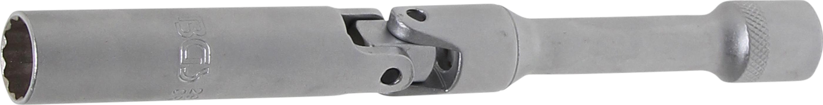 Zündkerzen-Gelenkeinsatz Zwölfkant, extra lang | Antrieb Innenvierkant 10 mm (3/8") | SW 14 mm BGS2987