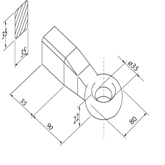 Zugöse für Stapler mit Schweißende, Zugösen-Ø 35 mm 114462270 Suer